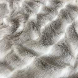 Caribou Stripe Faux Fur Fabric