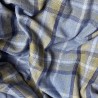 Tissu à carreaux tartan bleu | Tissu tartan bleu | Tissu à carreaux pour loisirs créatifs |