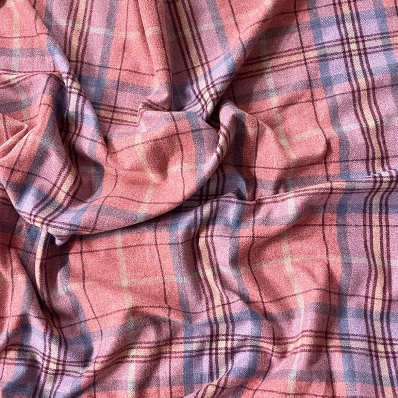 Tessuto a Quadri Tartan Rosso | Tessuto Tartan Rosso | Tessuto per Artigianato a Quadri |