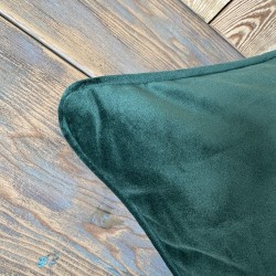 Groene Fluwelen Sierkussens | Smaragdgroene Bankkussens met Bies