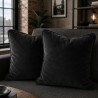 Black Velvet Scatter Cushions | Plain Black Velvet Pillows