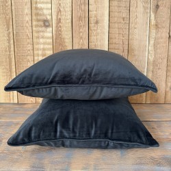 Black Velvet Scatter Cushions | Plain Black Velvet Pillows