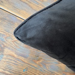 Black Velvet Scatter Cushions | Plain Black Velvet Pillows