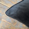 Schwarze Samtstreukissen | Einfache schwarze Samtkissen