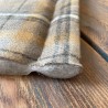 Couverture de voyage rembourrée portable avec poignée de transport, motif tartan gris