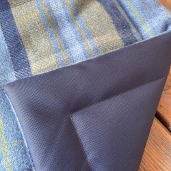 Gewatteerde Reisdeken met Draaghandvat Blauw Schotse Ruit