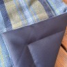 Gepolsterte Reisedecke mit Tragegriff Blaues Tartanmuster
