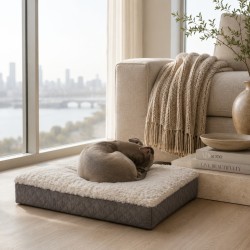 Real Sheepskin Dog Bed | Orthopaedic Memory Foam Pet Bed | Shearling Dog Bed