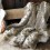 Fake fur Lynx throw, medium length faux fur blanket