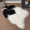 Black & White Sheepskin Rug, Natural Icelandic Sheepskin Rug