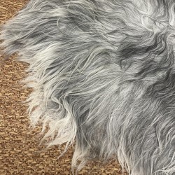 Tappeto in Pelle di Pecora Grigia, Pelle di Pecora Islandese Grigia Naturale