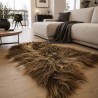 Brown Icelandic Sheepskin Rug, Natural Brown Icelandic Sheepskin