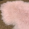 Pale Pink Tibetan Sheepskin Rug | Curly Haired Sheepskin Rug