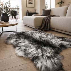 Grey Sheepskin Rug, Natural Grey Icelandic Sheepskin