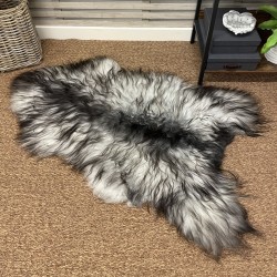 Grey Sheepskin Rug, Natural Grey Icelandic Sheepskin